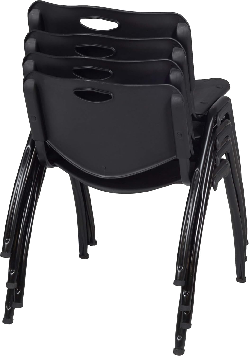 Regency M' Stack Chair (4 Pack), Black : Office Products