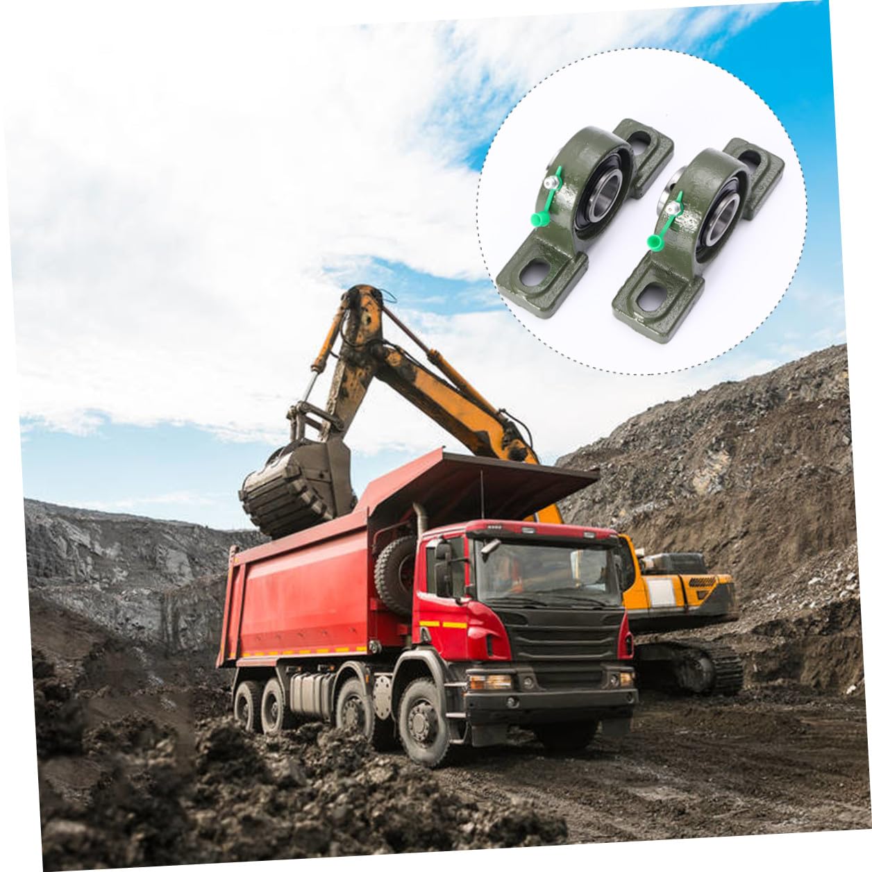 4pcs Self-lubricating Pillow Block Bearing Ucp205-16 25.4mm Bore Vertical Outer Spherical Cast Iron Bearing Low Noise Self-aligning Mounted Block for Industrial Use