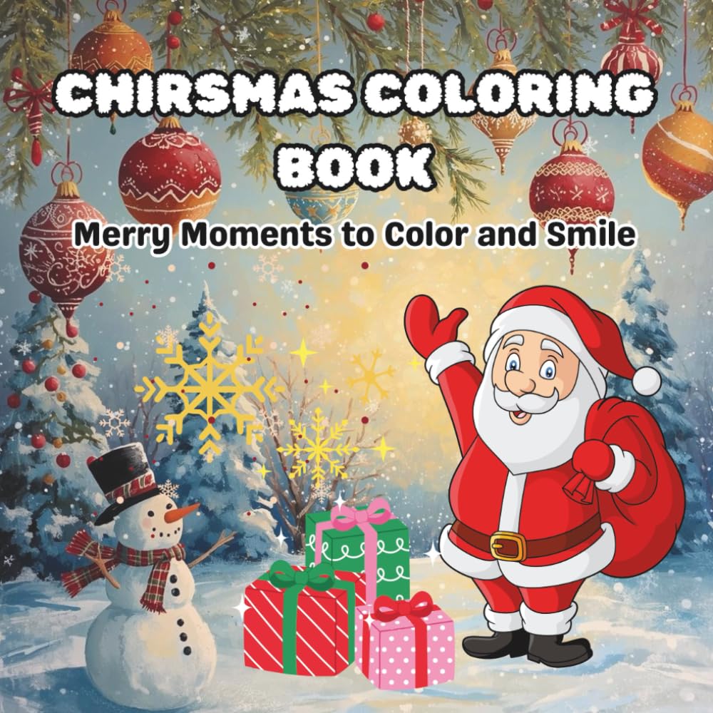 CHIRSMAS COLORING BOOK: Merry Moments to Color and Smile