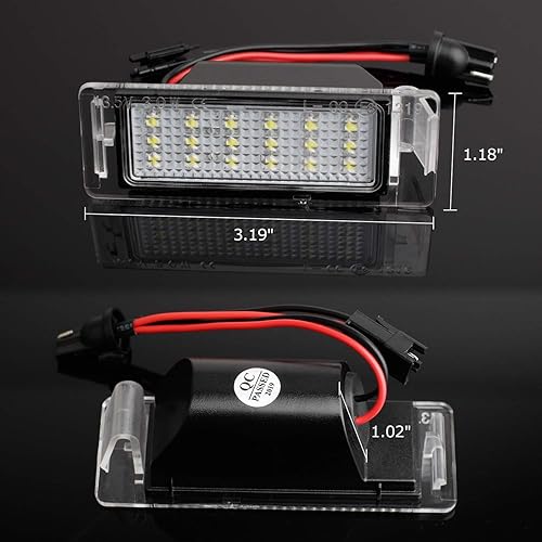 Miniatura 7 de RUXIFEY Lámpara de luz LED para placa vehicular con resistencia libre de errores Compatible con Chevy Corvette Camaro Equinox Impala Volt Cadillac