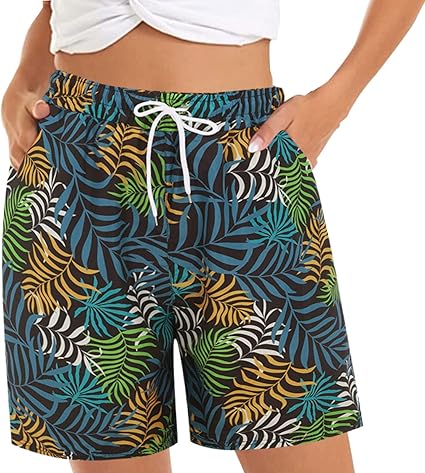 Amazon Co Jp Lutents ショートパンツ レディース 短パン スポーツパンツ ハーフパンツ ホットパンツ ビーチパンツ ヨガパンツ 水着 ルームウェア 部屋着 サーフパンツ 大きいサイズ 体型カバー 日常 旅行 水陸両用 運動 通勤 浜辺 砂浜 女性のカジュアルショーツ夏の