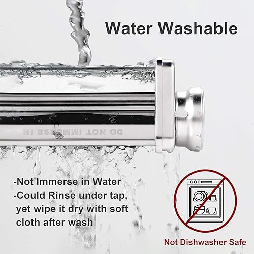 Miniatura 4 de Accesorio para hacer pasta para batidora de pie KitchenAid, incluye rollo de hojas de pasta, cortador de espaguetis, cortador de fettuccine, juegos