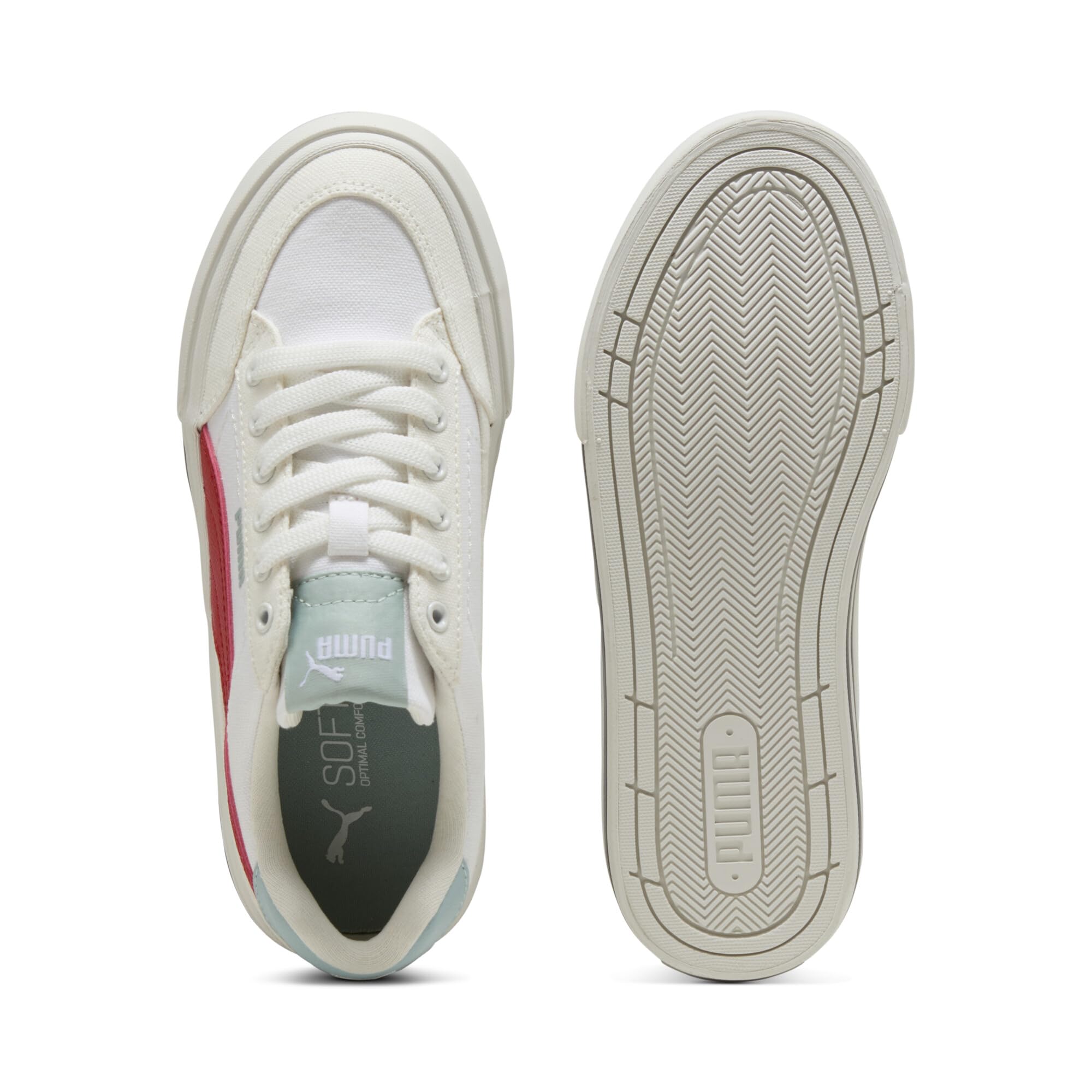 Puma Unisex Kinder Court Classic Vulc ShoesPUMA Court Classic Vulc Sneaker, Weiß/Schwarz, Größe 47