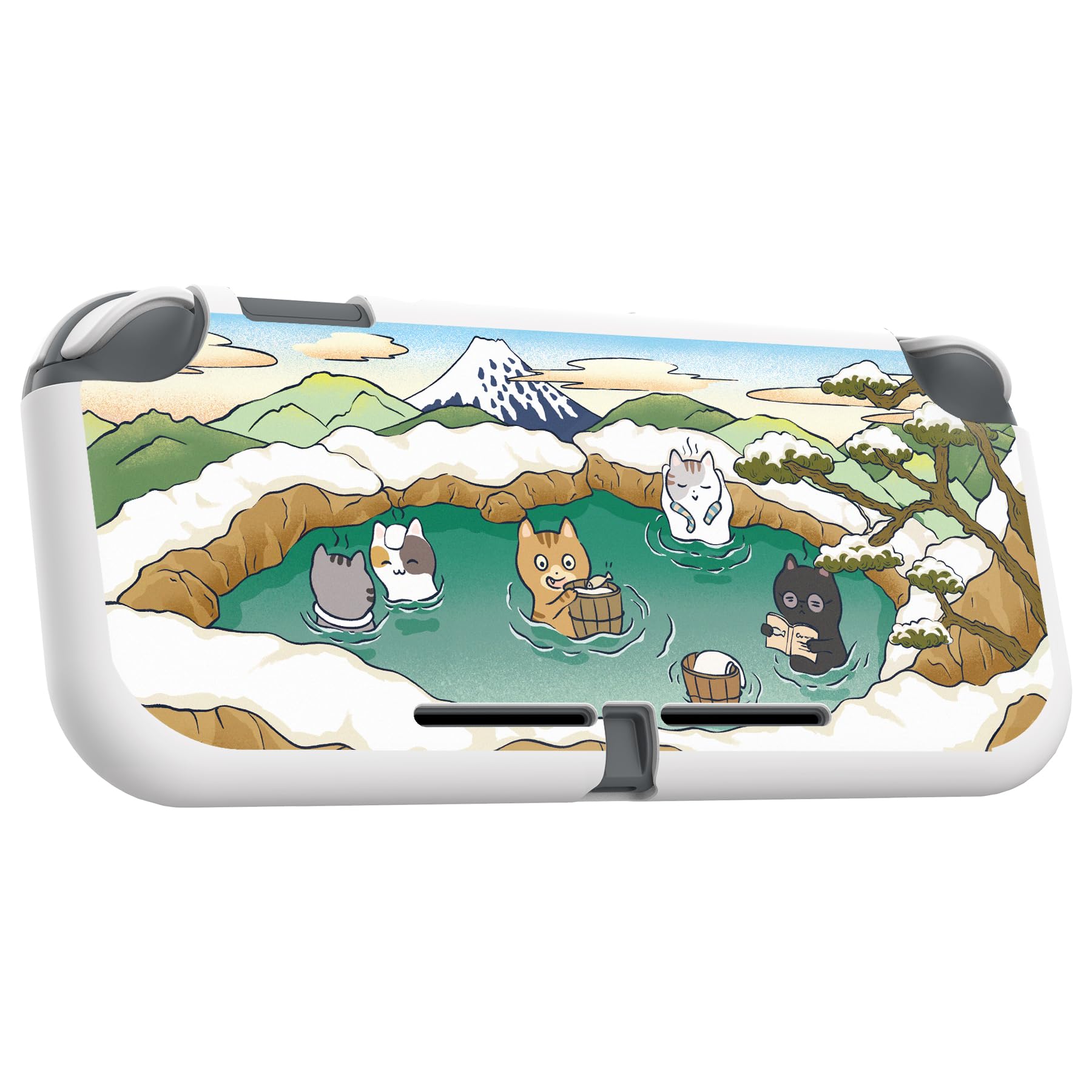 playvital Hot Spring Kitties Custom Protective Case for Nintendo Switch Lite, Soft TPU Slim Case Cover for Nintendo Switch Lite — view 7