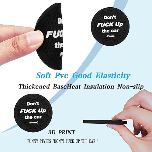 Miniatura 3 de 4 portavasos universales antideslizantes integrados, portavasos de PVC, portavasos para automóvil, portavasos para automóvil, portavasos para