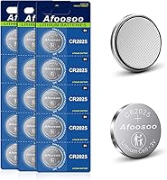 Vista 1 de Afoosoo CR2025 - Batería de celda de litio de 3 V, paquete de 15 moneda de botón CR 2025, 3 voltios, 165 mAh baterías para llave de automóvil