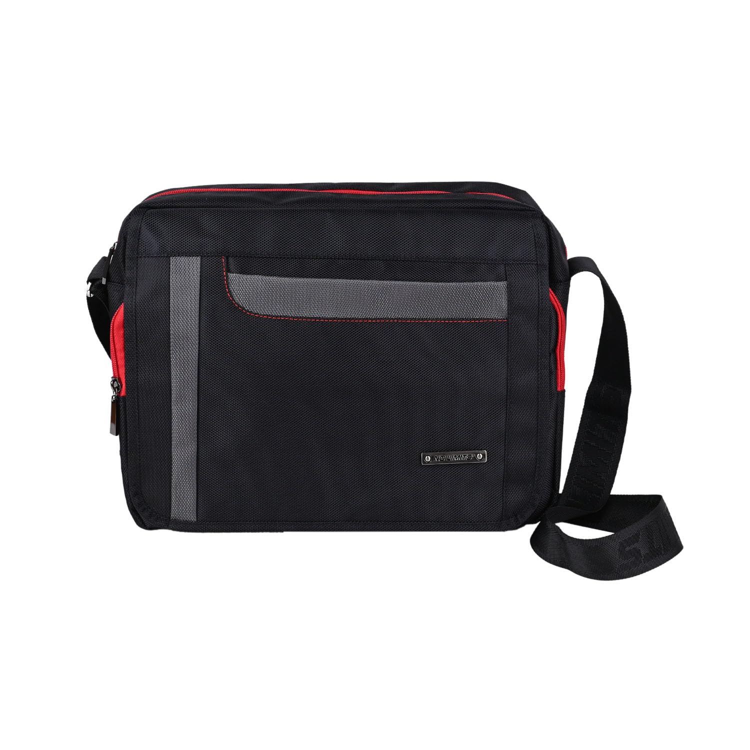 No Limits Borsa Messenger Laptop 13-15.6" con Tracolla Regolabile, Porta PC Uomo Donna, Multi Tasche, Nero
