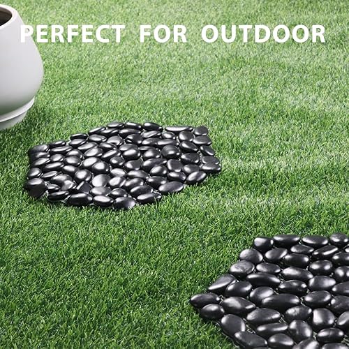 Miniatura 6 de Piedra de piedra de río de 12 pulgadas, adoquines para pasarela de jardín al aire libre, paisajismo, piedras pulidas para patio, césped, camino,