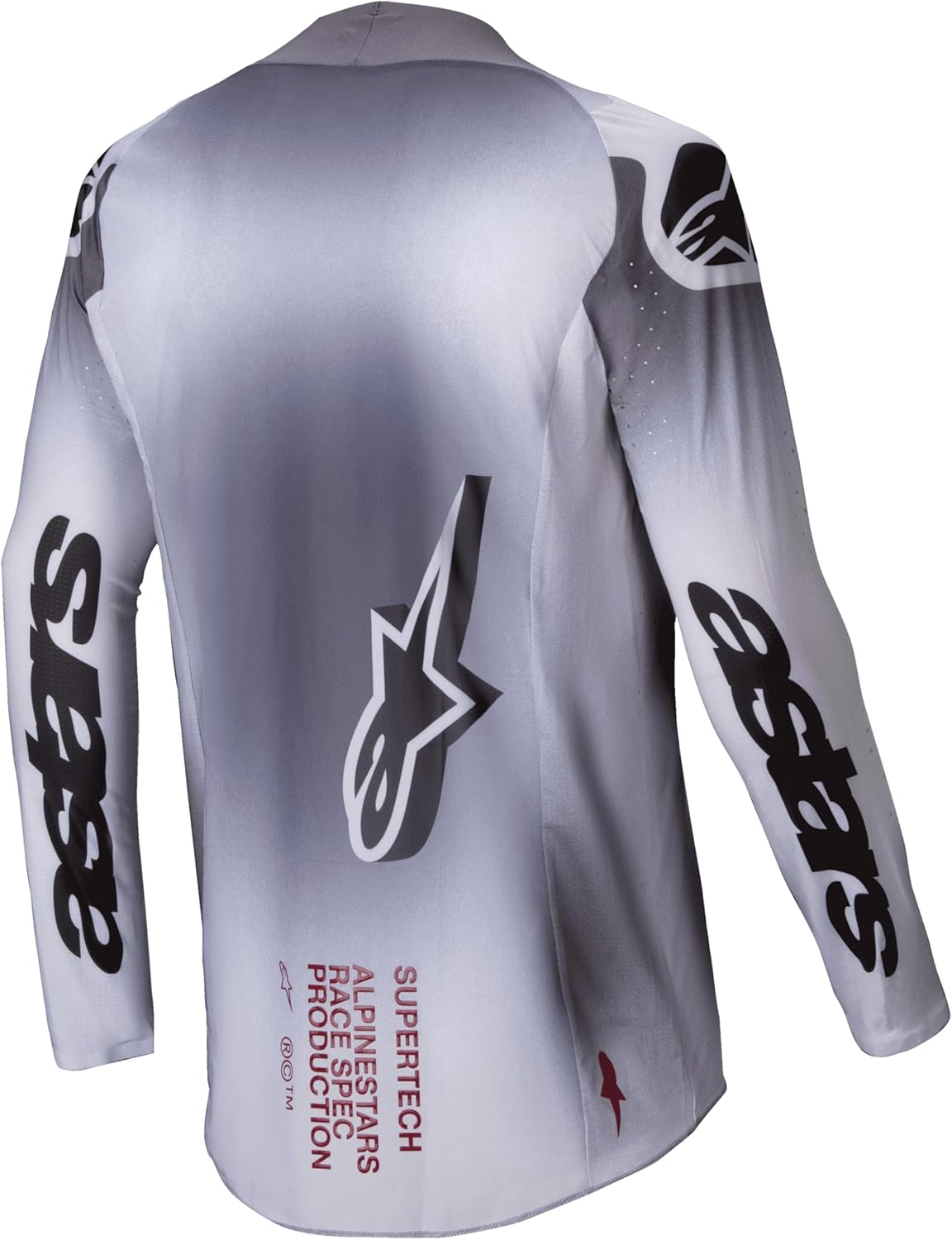 Alpinestars 3760225-191-L: Supertech Maker Jersey Silver/Black Lg