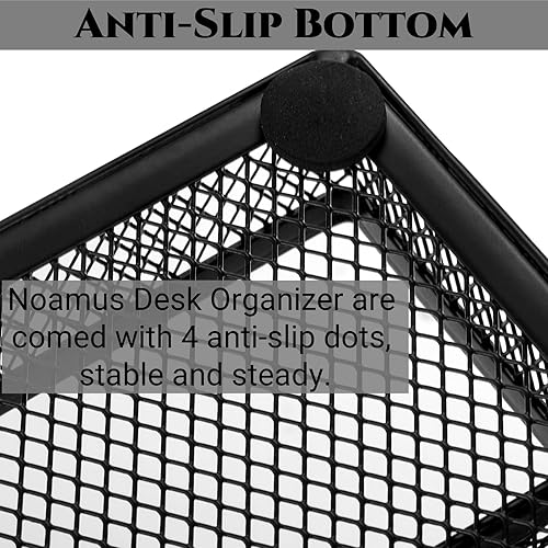 Miniatura 4 de Paquete de 2 organizadores de cajones de escritorio, bandeja de malla metálica para cajones, caja de almacenamiento de 6 compartimentos, cesta de