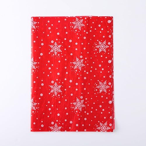 Txmasred - 100 hojas de papel de seda de Navidad, papel de regalo reciclable, bolsa de embalaje reciclable, papel de arte, manualidades para el