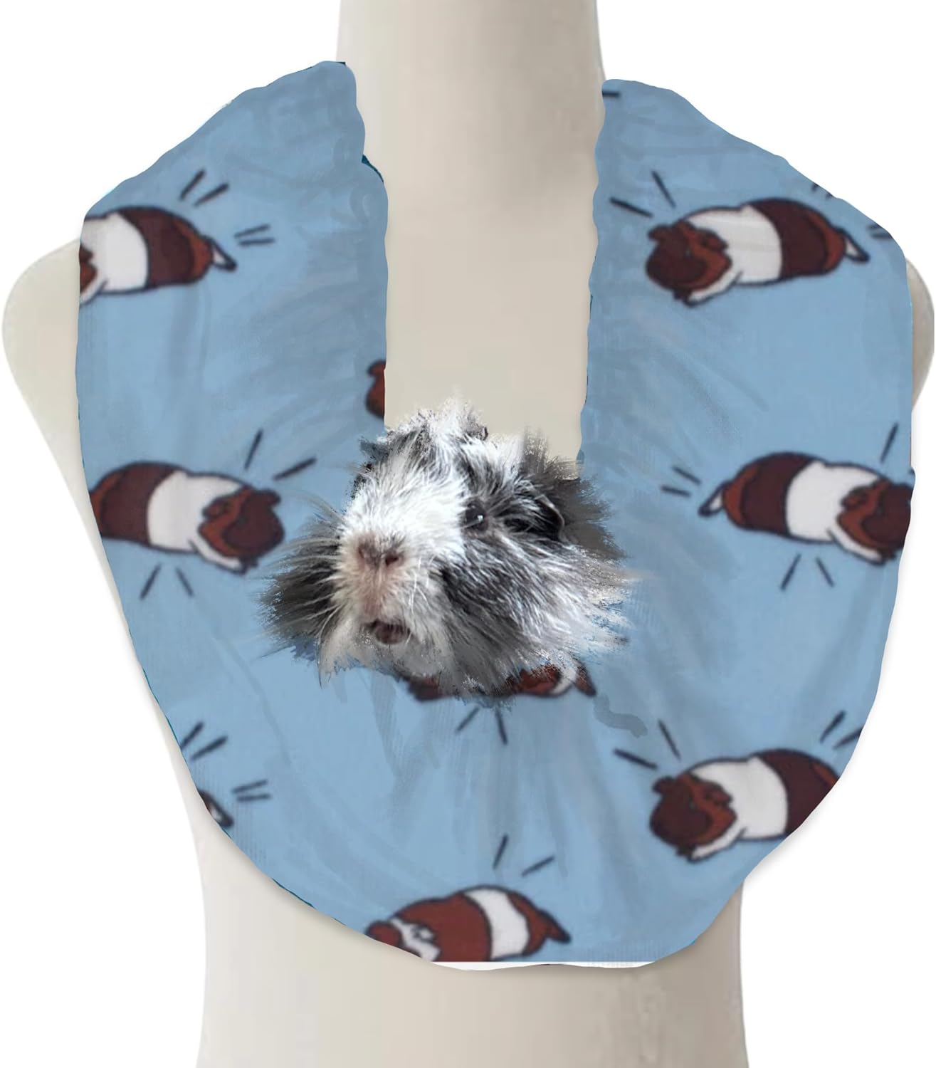 Bonding Scarf for Small Pets | Perfect for Guinea Pigs, Rats, Chinchillas, Hedgehogs, Ferrets, Puppies, Kittens, & More! (Galloping Guinea Pigs)