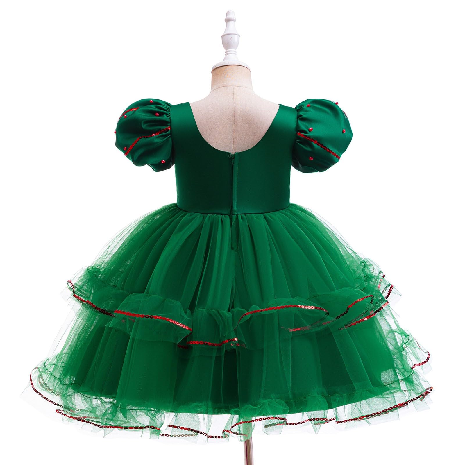 Abito Natale Bambina, Elegante Abito da Festa per Ragazze,Abito da Festa per Feste,Abito da Concorso con Design Festivo,Abito da Ragazza