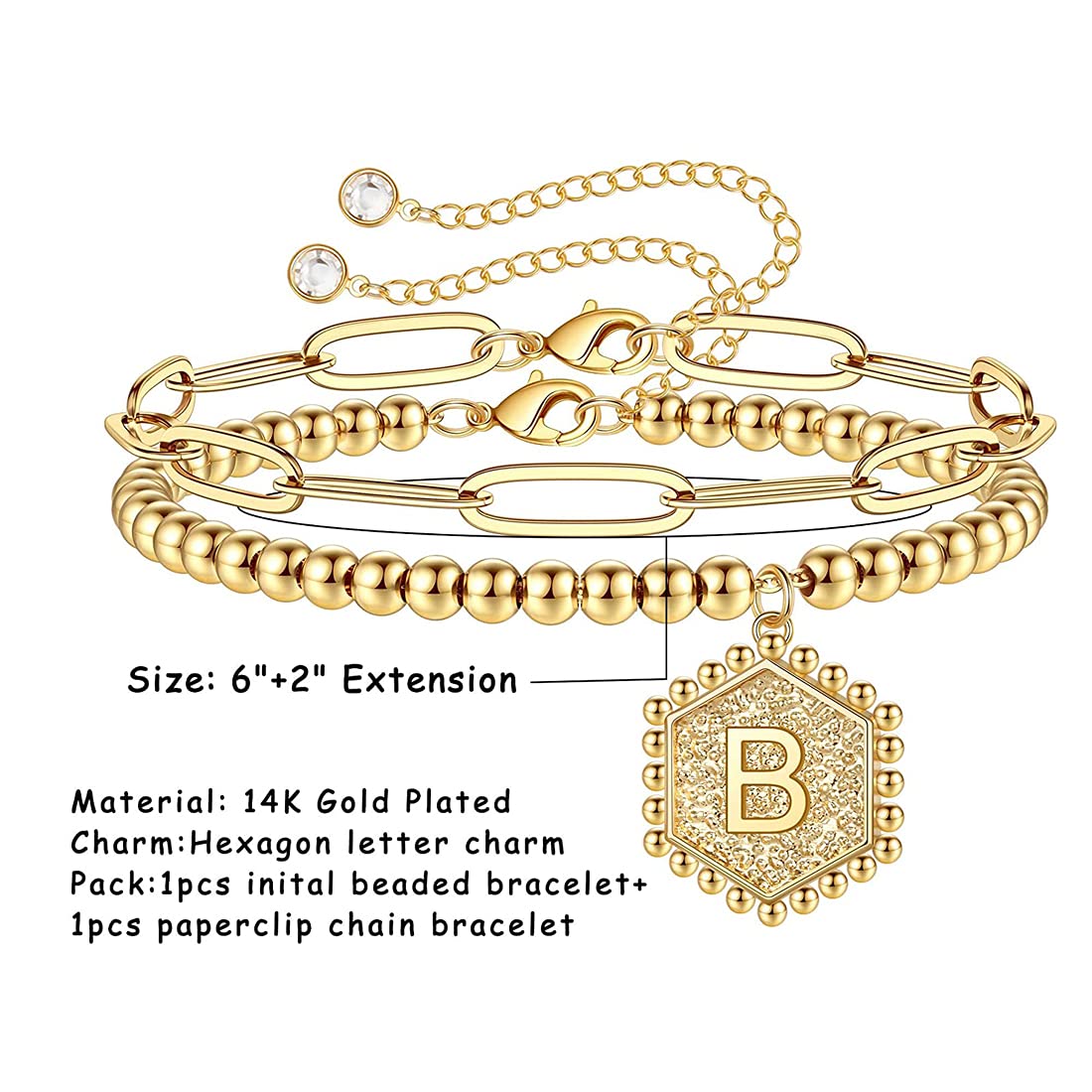 Alphabetical B Bracelet for Women