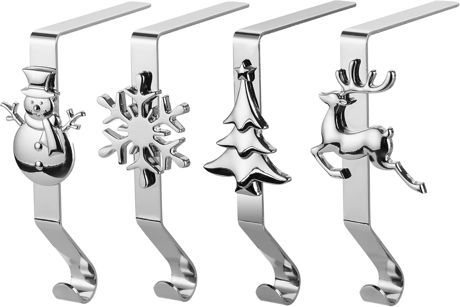 Christmas Stocking Holders for Mantle - Christmas Stocking Hangers for Mantel Set of 4，Stocking Hooks for Mantle Stocking Hangers for Mantel Stocking Holder, Stocking Hooks for Fireplace