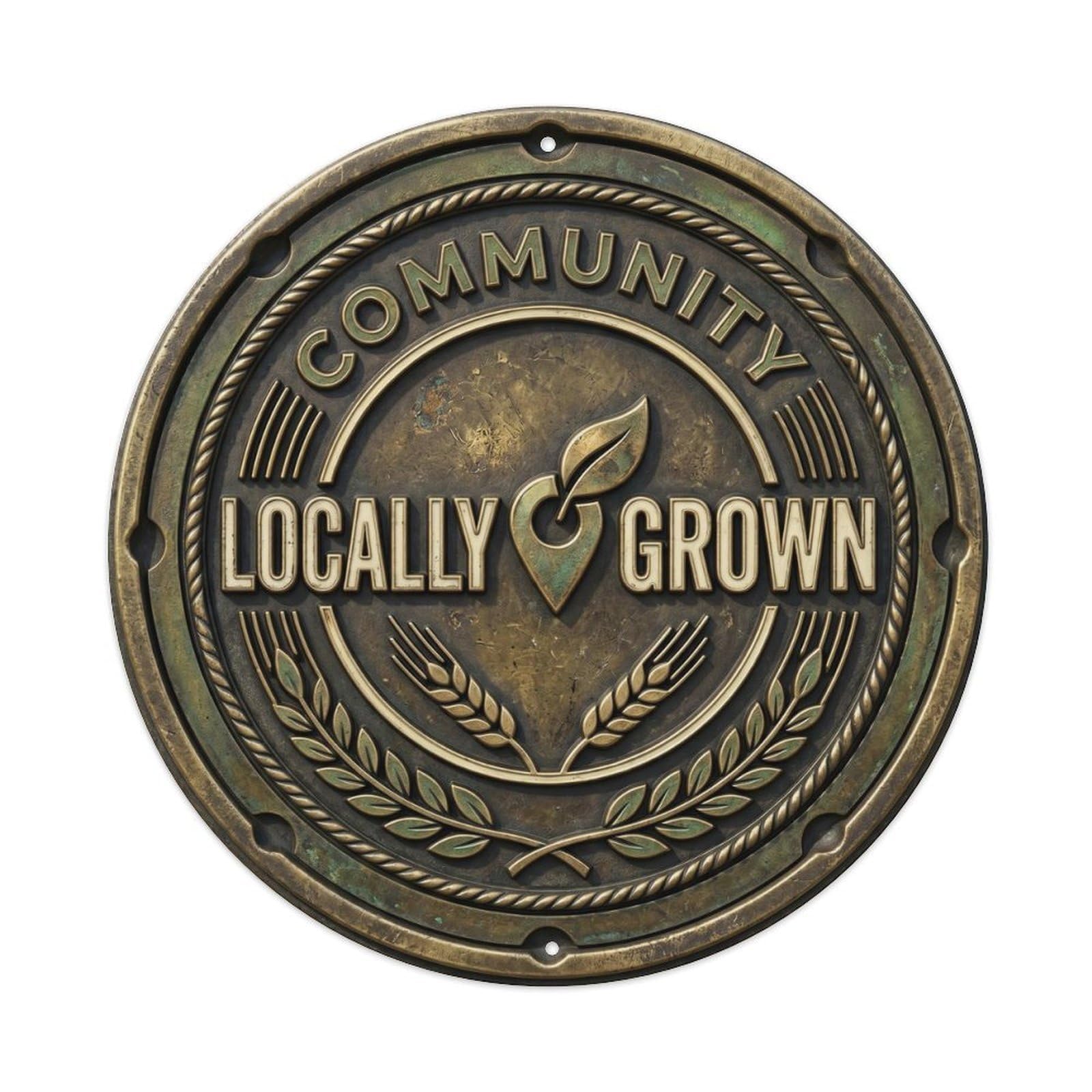 Locally Grown Nostalgic Garage Ornament Retro Slogans Metal Tin Sign