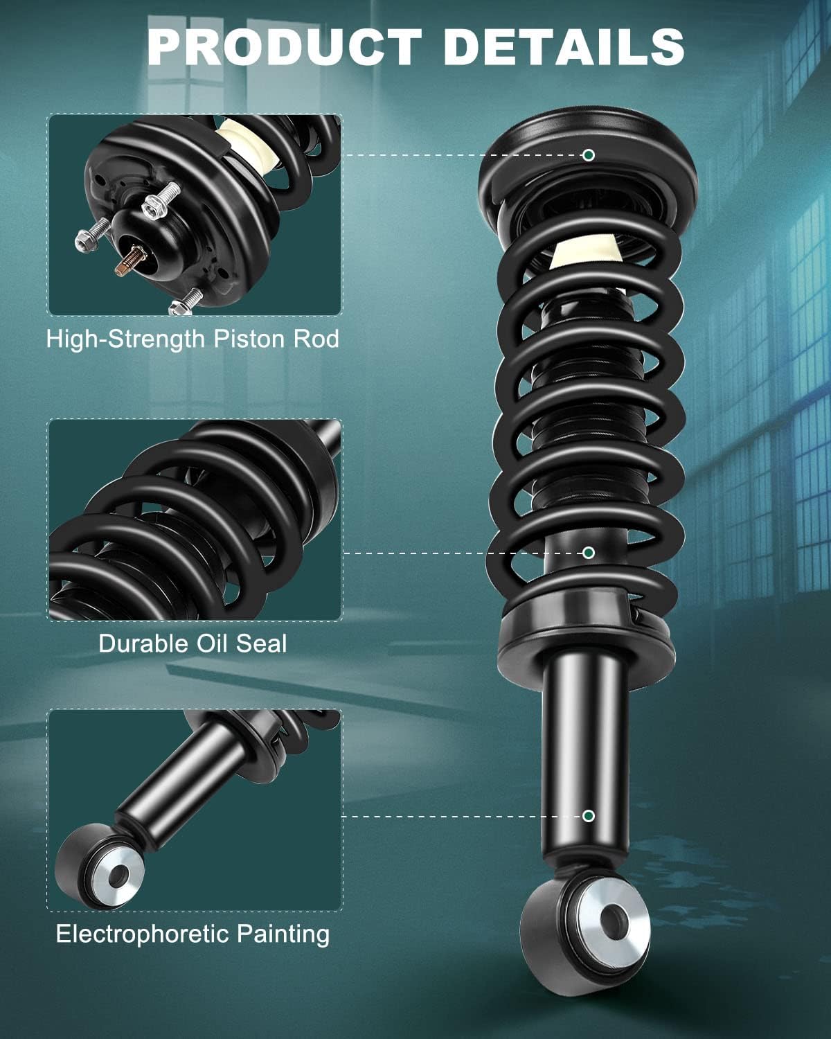 AUTOMUTO RWD Strut Spring Assembly Front Pair Shock Absorber Fit 2004-2008 for Ford F-150,2006-2008 for Lincoln Mark LT Replace for 171362-2pc Kit