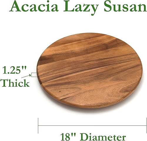 Vista 2 de Tabla giratoria Lipper International de acacia