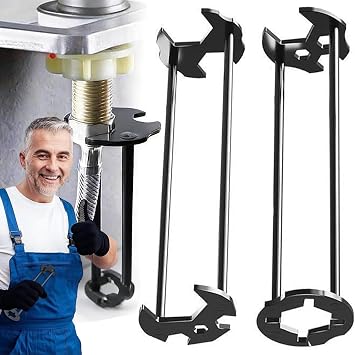 4 in 1 Water Pipe Wrench, 2026 Upgraded Multifunctional Sink Wrenches, Plumbing Repair Wrench, Sink Wrench Faucet Tool, Under Sink Wrench Faucet Tool for Kitchen Bathroom Type A+Type B