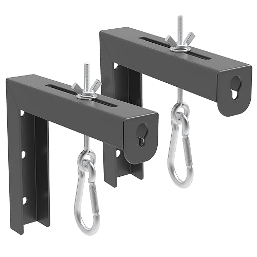 Black Universal Projector Screen L-Bracket Wall Hanging Mount 6 inch