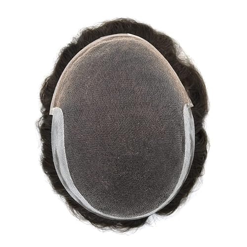 Miniatura 7 de Healthlif Mens Toupee - Pieza de cabello humano suave encaje sistema de reemplazo de pelo tupé para hombres sistema de pelo Protesis Capilar para