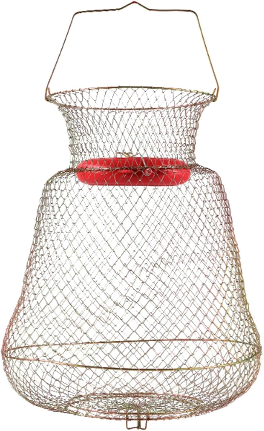 Metal Fish Keeper Corrosion Resistant Mesh, Buoyant Design Ultra Portable Fishing Basket for Hiking Fishing Gear