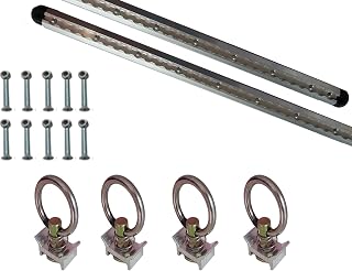 Angled L Track and Airline Track,Heavy Duty Track Rail Kit,1.2 Meters Length with Ending Cap-2Packs