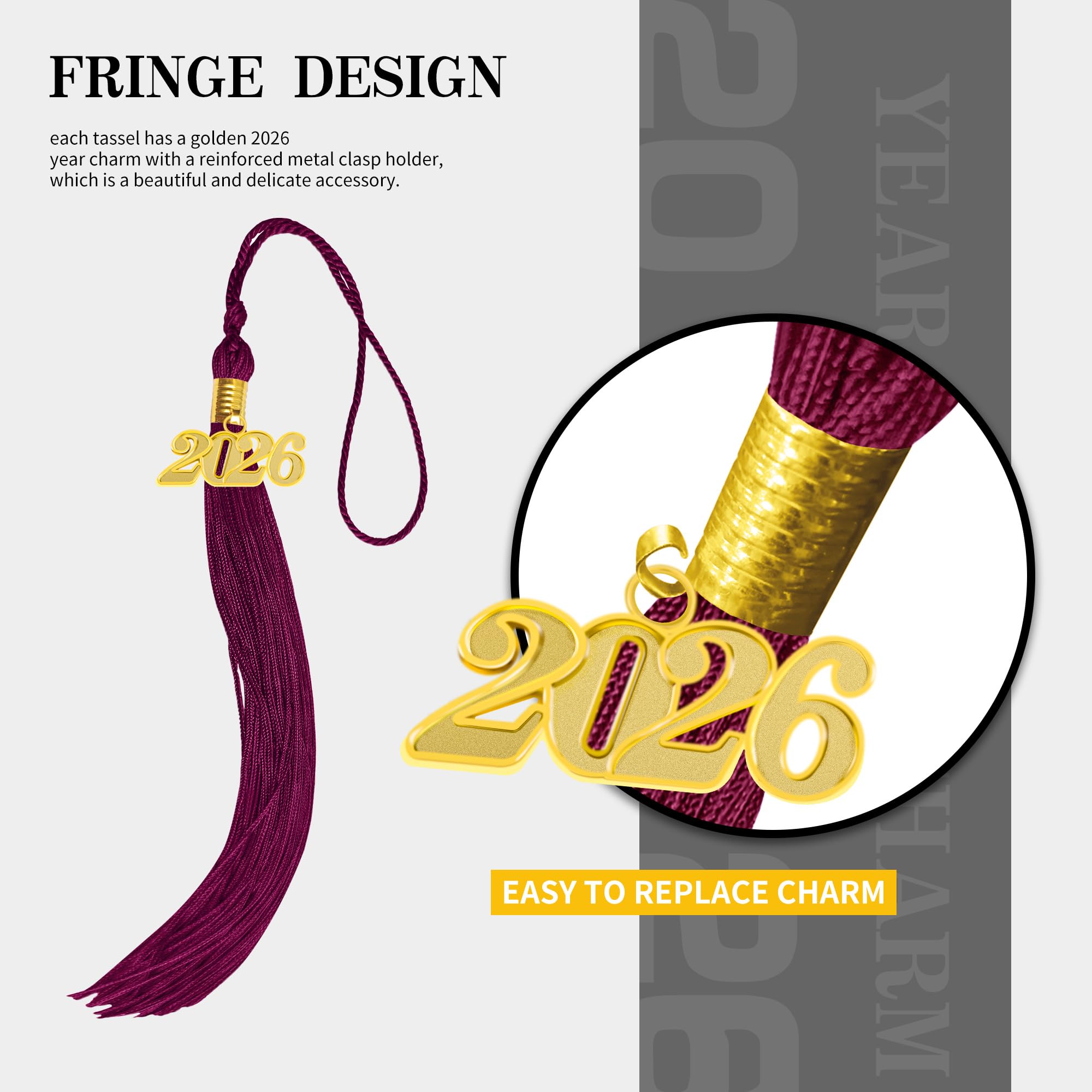 Snapklik.com : Matte Graduation Cap And Gown 2026 Tassel Adults Set For ...