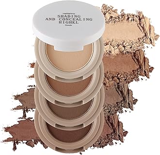 4 Colors Eyeshadow Palette, Matte Shimmer Quartet, High Pigmented, Long Lasting, Ultra-Blendable, Rich Colors with Velvety Texture Eye Makeup Palette with Mirror, Great for Travel M01#