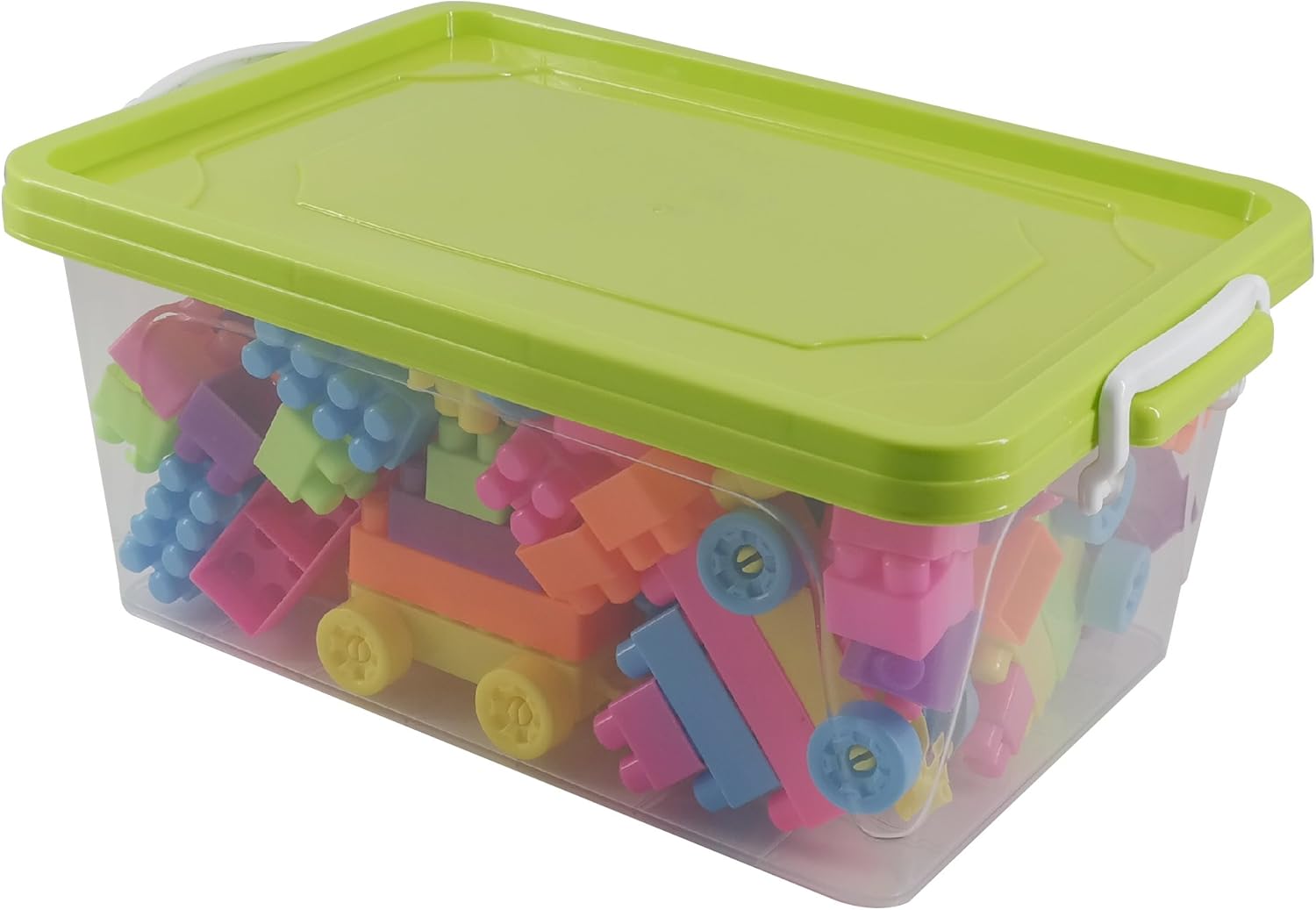 Pekky Stackable Toys Storage Containers, Set of 2 (green)F