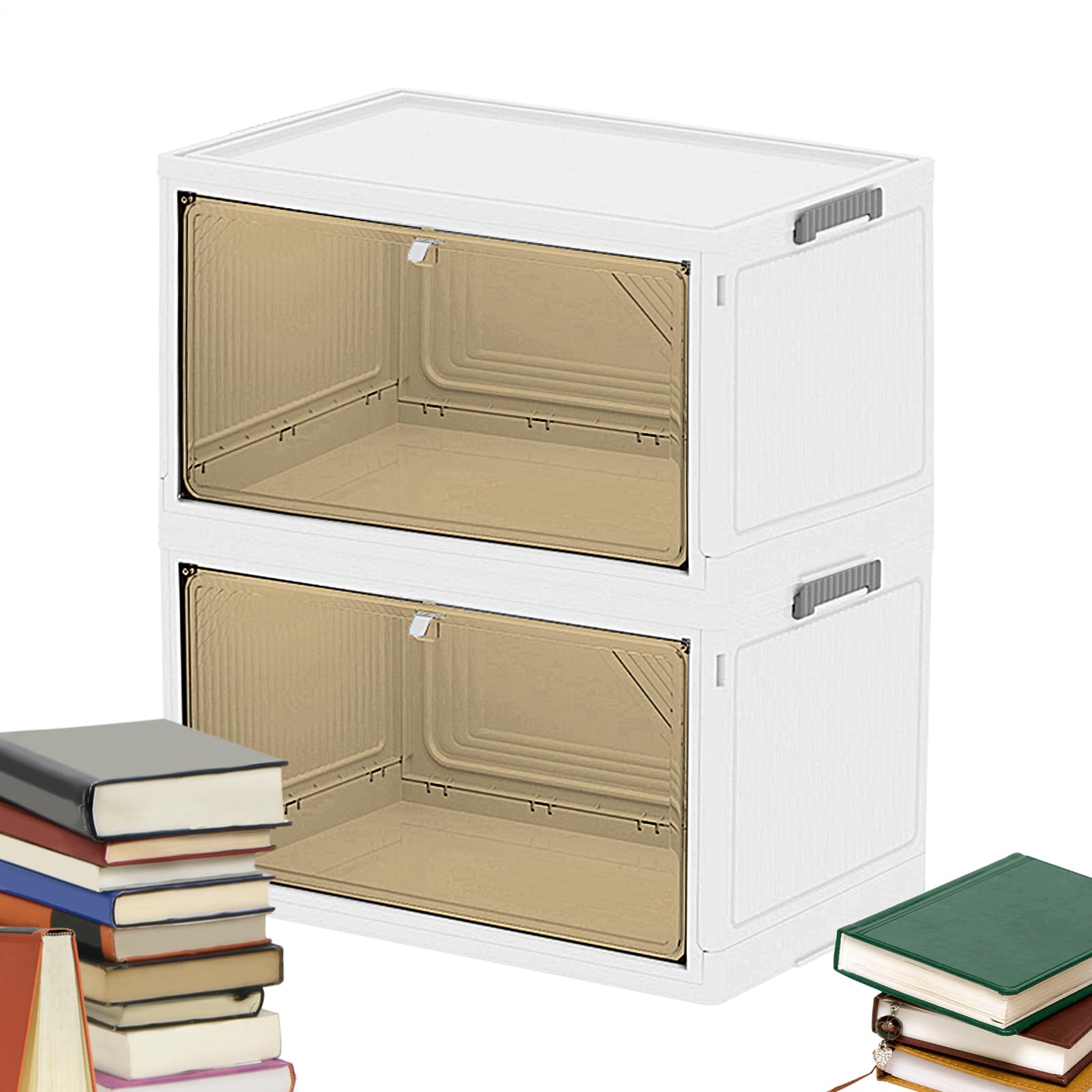 Generisch Stapelbare Aufbewahrungsboxen, stapelbarer Schrank-Organizer | Kleiderschrank faltbarer Kleiderorganizer Kleiderbox für Pullover, Jacken, platzsparender Aufbewahrungsbehälter Hosen, Unt