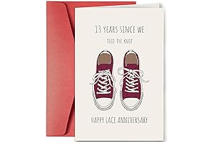 Lace Anniversary Card: Celebrate 13 Years of Love