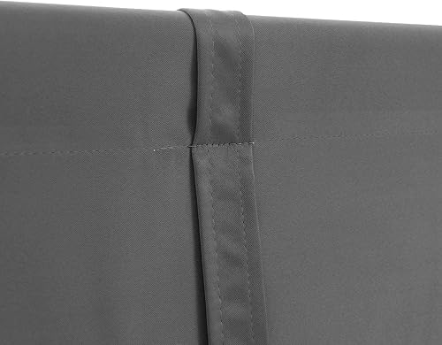 Miniatura 7 de DWCN Cortinas opacas con lazo para ventana, aislamiento térmico, oscurecimiento de habitación, bolsillo para barra, cortinas para cocina, gris