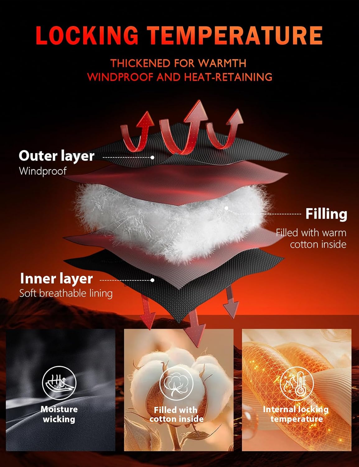 Yimoon Women's Cropped Puffer Jackets Casual Padded Jacket Long Sleeve Full Zip Stand Collar Winter Coat - Image 3