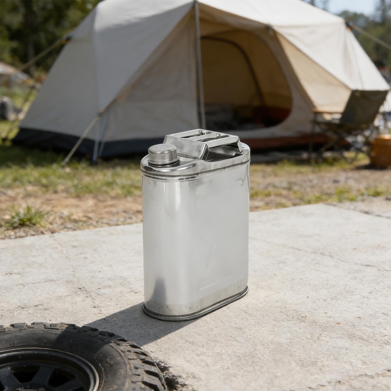 TOYANDONA Tragbarer Edelstahl Wasserkanister 10l mit Ergonomischem Griff und Belüftungsventil für Camping und Gartenbewässerung