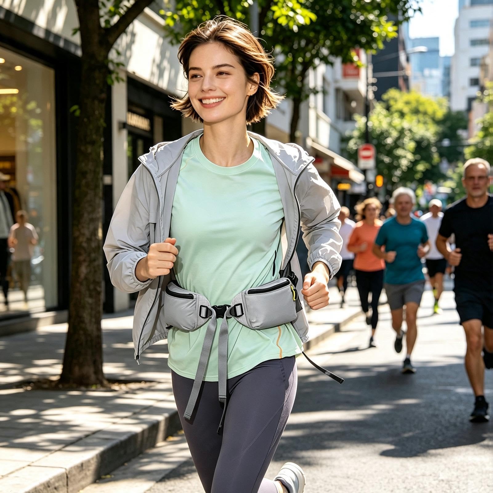 Cintura Portaoggetti Leggera Borsello Da Vita Portatile A Scomparti | Portatile Per Corsa Escursionismo Camminata Campeggio Fitness Allenamento Outdoor Spostamenti Quotidiani Viaggio