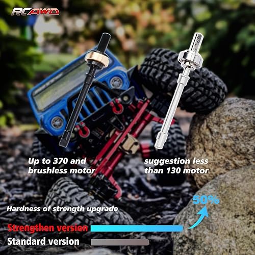 Miniatura 4 de RCAWD Eje de eje de transmisión CVD de portal delantero con rodamiento de bolas, mejora de fuerza de acero 40Cr para eje de portal delantero RCAWD