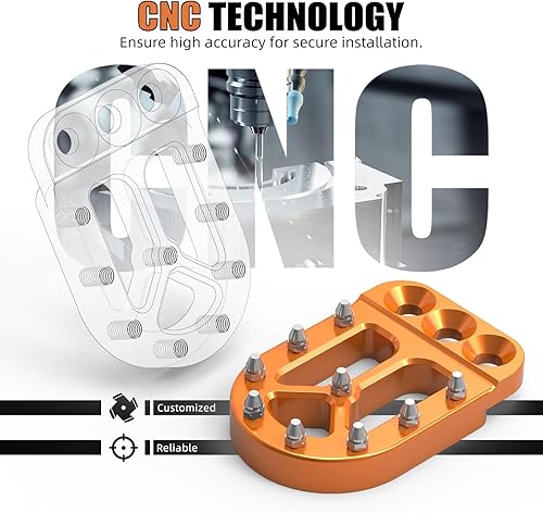 Miniatura 6 de NICECNC Extensión de pastilla de palanca de freno trasero naranja compatible con KTM 390 Adventure 2020 2021,690 Enduro R 2008-2021,690 SMC R