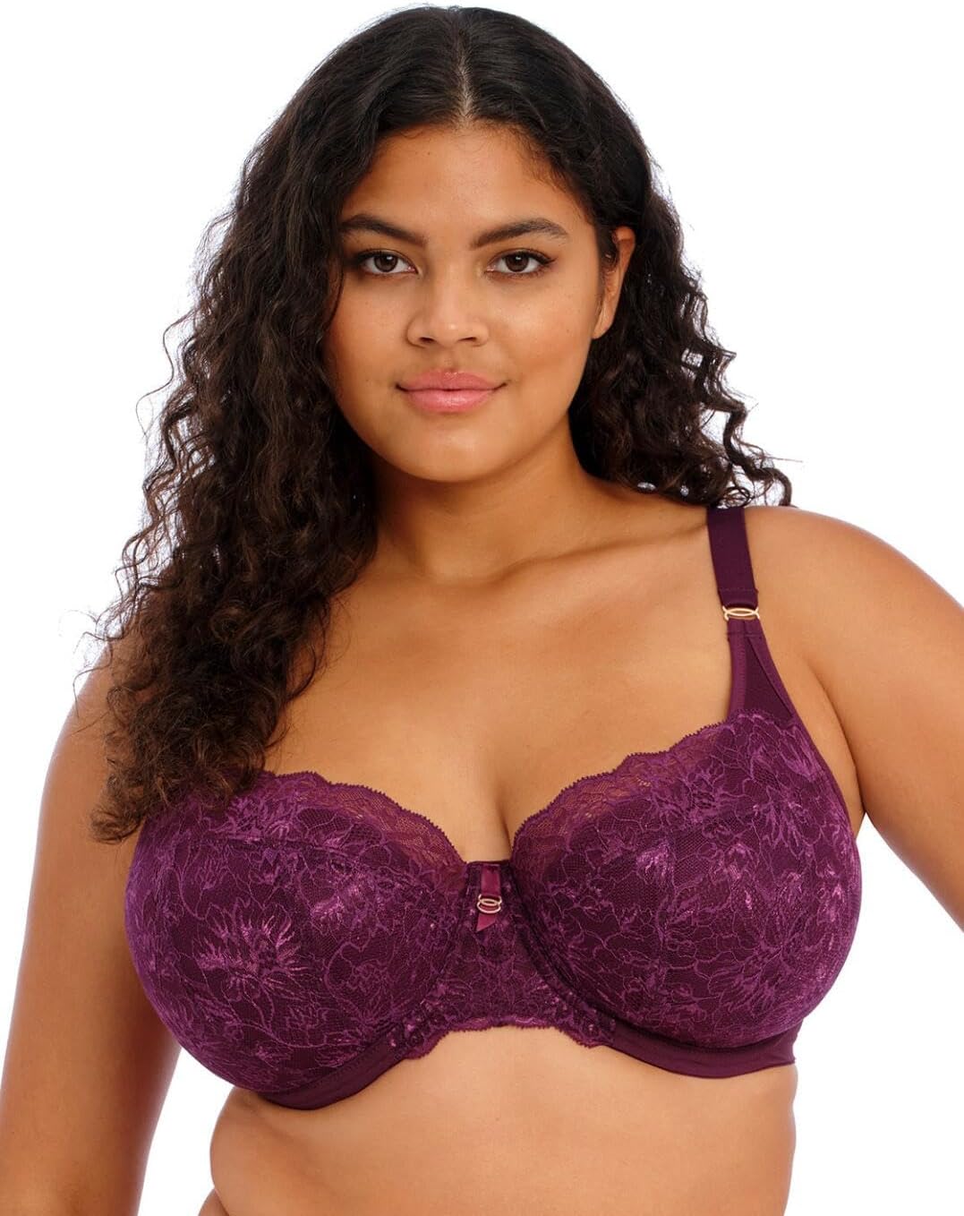 Elomi Women's Plus Size Brianna Underwire Padded Half Cup Blackberry 42FF