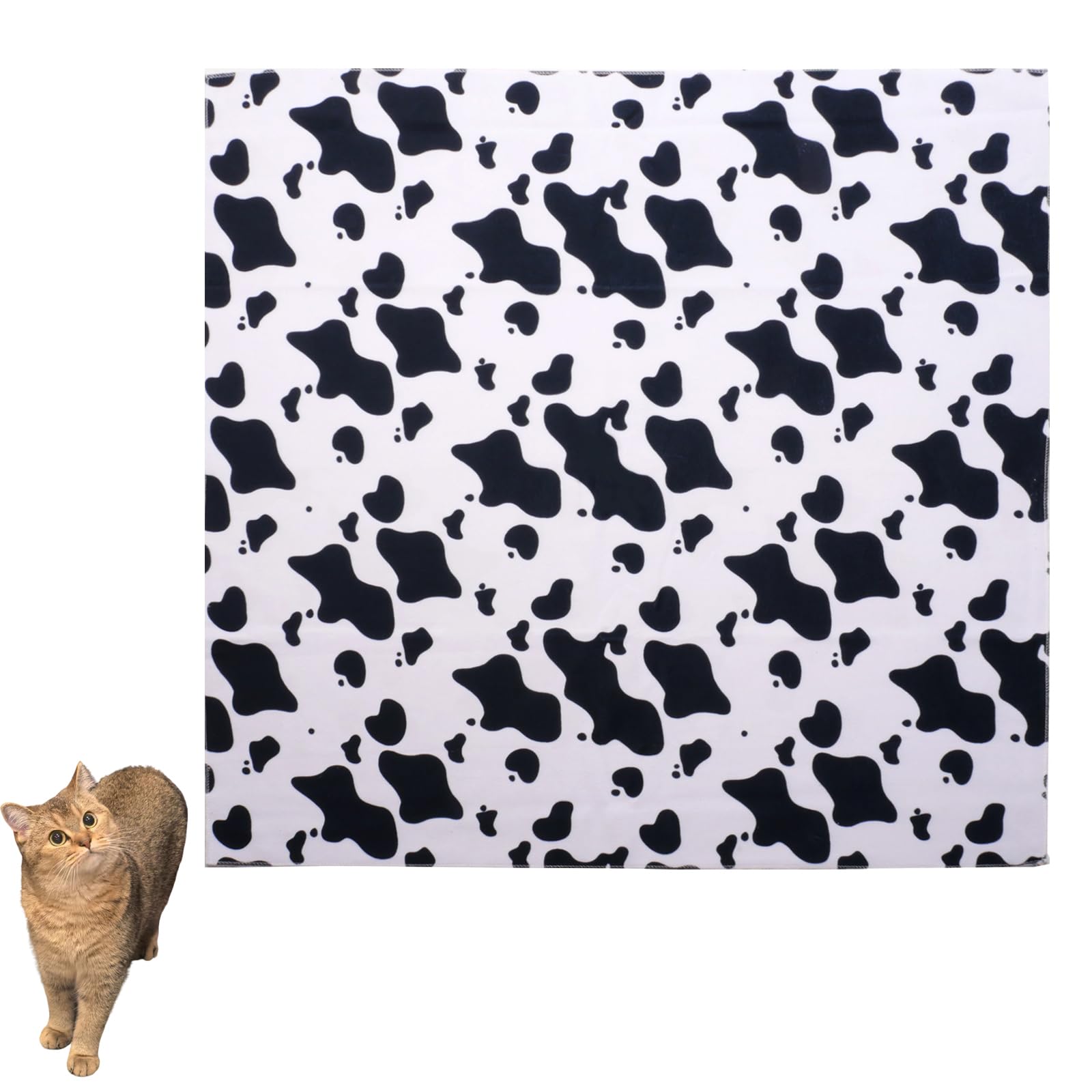 BERRYLION Envoltura de aseo para gatos de 70 x 70 cm para cortar las uñas de forma segura, paño antiescape para limpieza de mascotas, herramienta multifuncional para mascotas, envoltura de retención