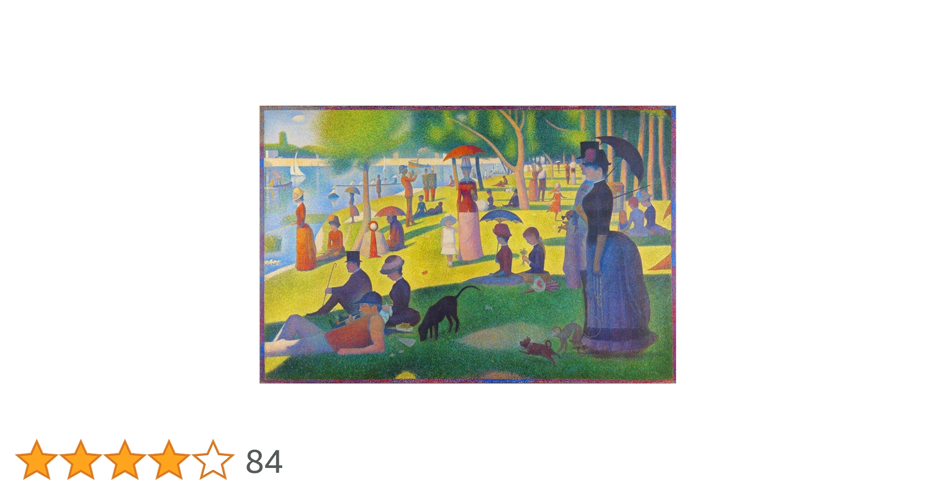 スーラ、La Grande Jatte,.希少な額装用画集より、版上サイン スーラ、La Grande Jatte,.希少な額装用画集より、版上サイン