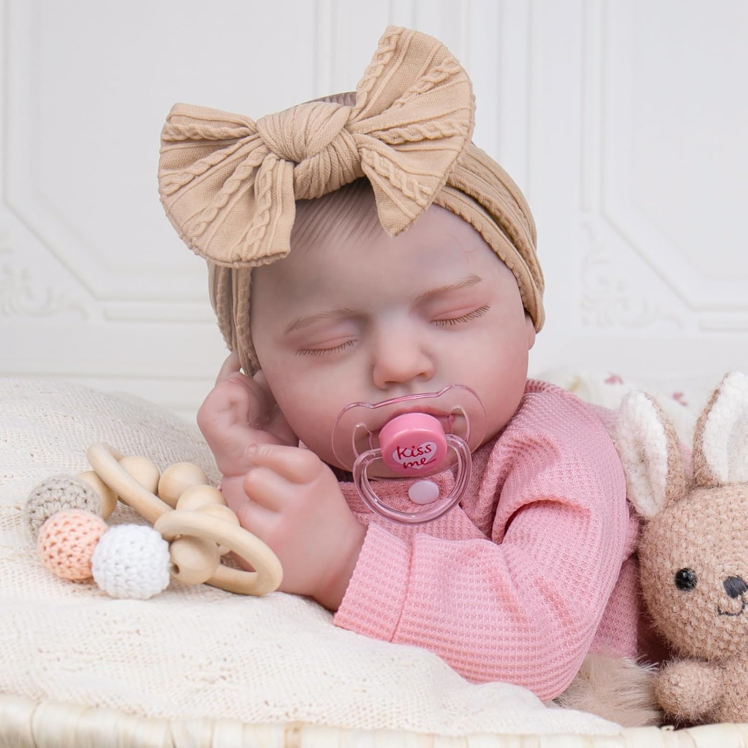 Aori Reborn Baby Dolls Realistic - 20-inch Lifelike Newborn Sleeping Girl with Ultra-Realistic Handcrafted Details, Weighted Real Life Baby Doll for Girls Age 3+, Parents, Elderly