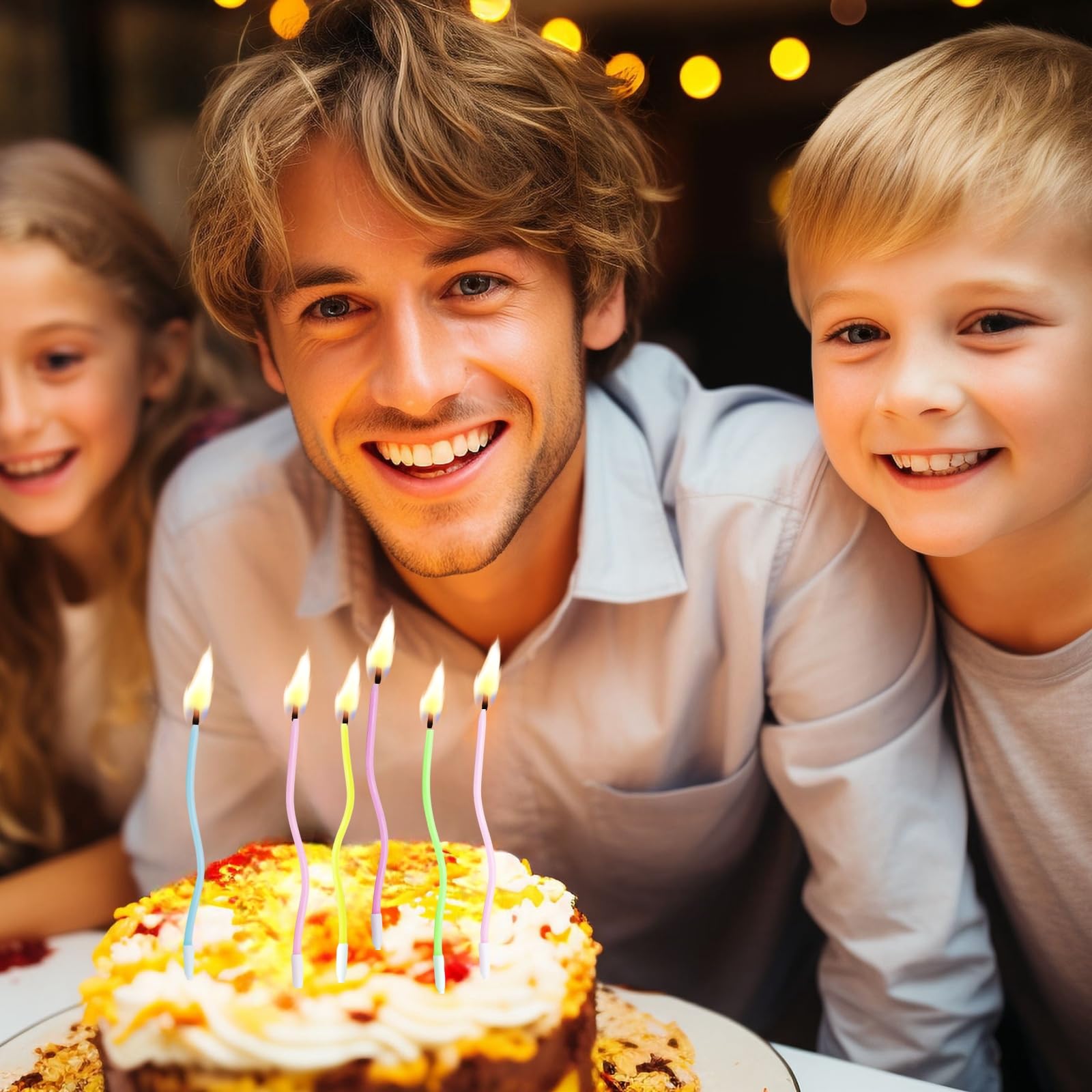 Festa Centro 48 Bougies Gâteau D'Anniversaire, Bougies En Spirale