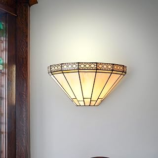 Stained Glass Handmade Uplighter Shade Wall Lights for Living Room (Mission Style)