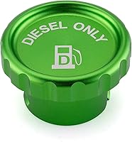 Vista 1 de WeiSen Tapa de combustible diésel de aluminio compatible con Dodge Ram 1500 2500 3500 verde magnético 2019-2024