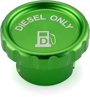 WeiSen Diesel Fuel Cap Aluminum Compatible with Dodge Ram 1500 2500 3500 Green Magnetic 2019-2024