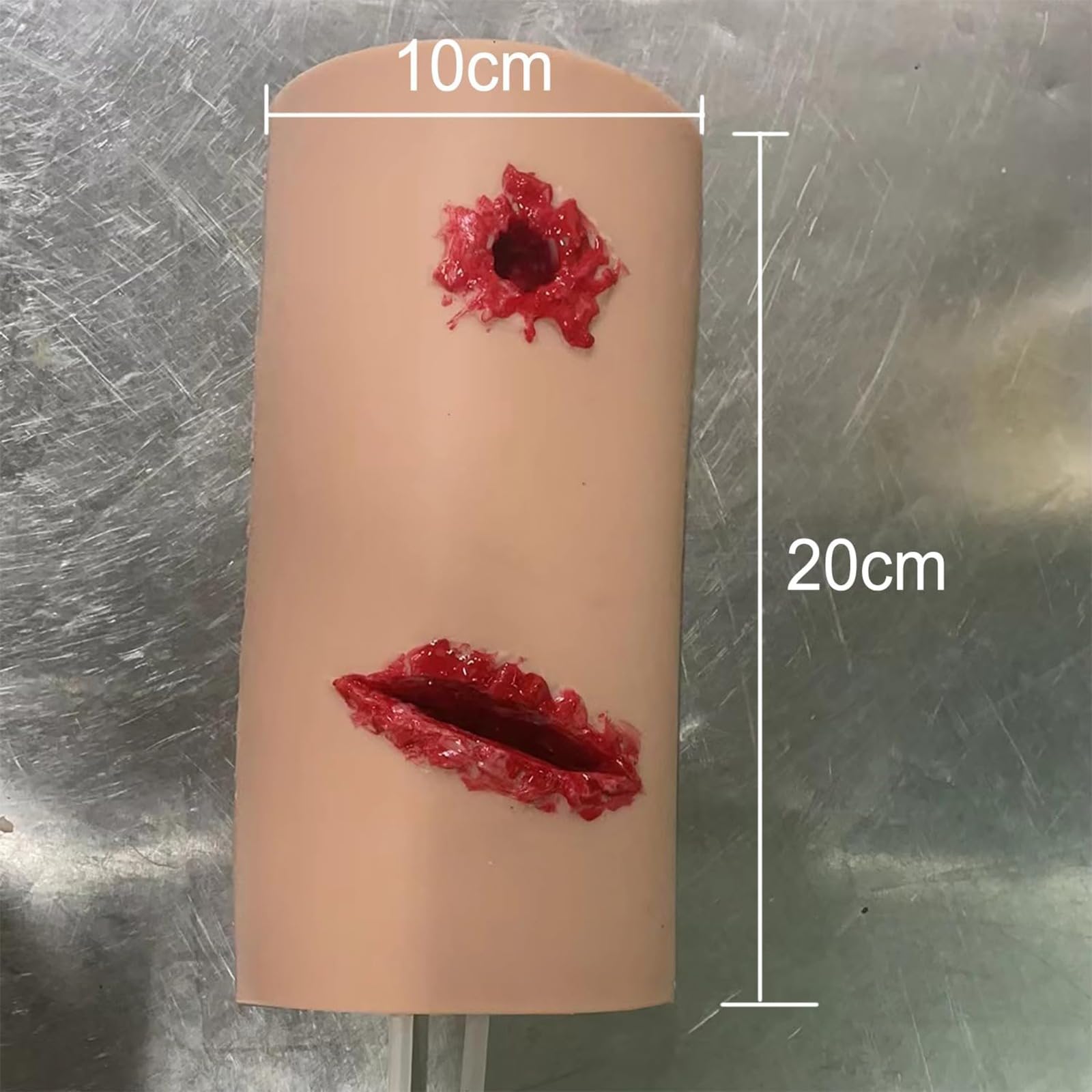 Entrenador de embalaje heridas y control hemorragias, modelo simulación laceración for detener el sangrado, botiquín primeros auxilios for vendaje hemostático entrenamiento práctica sutura