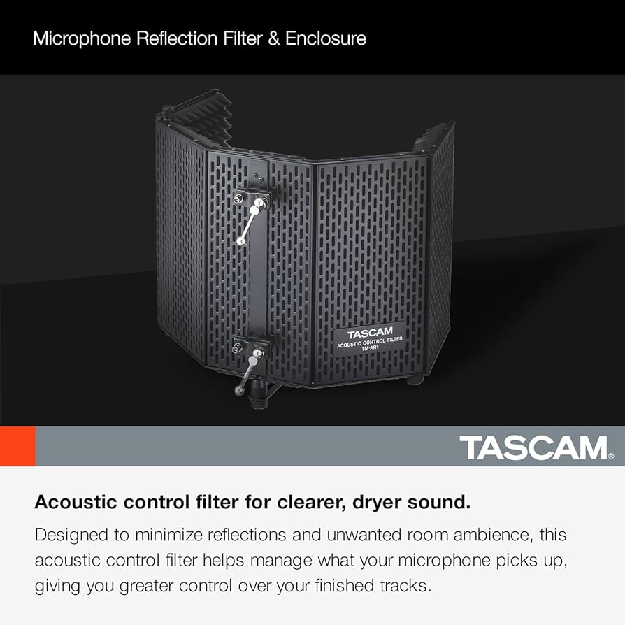 Amazon.com: Tascam TM-AR1 Microphone Reflection Filter