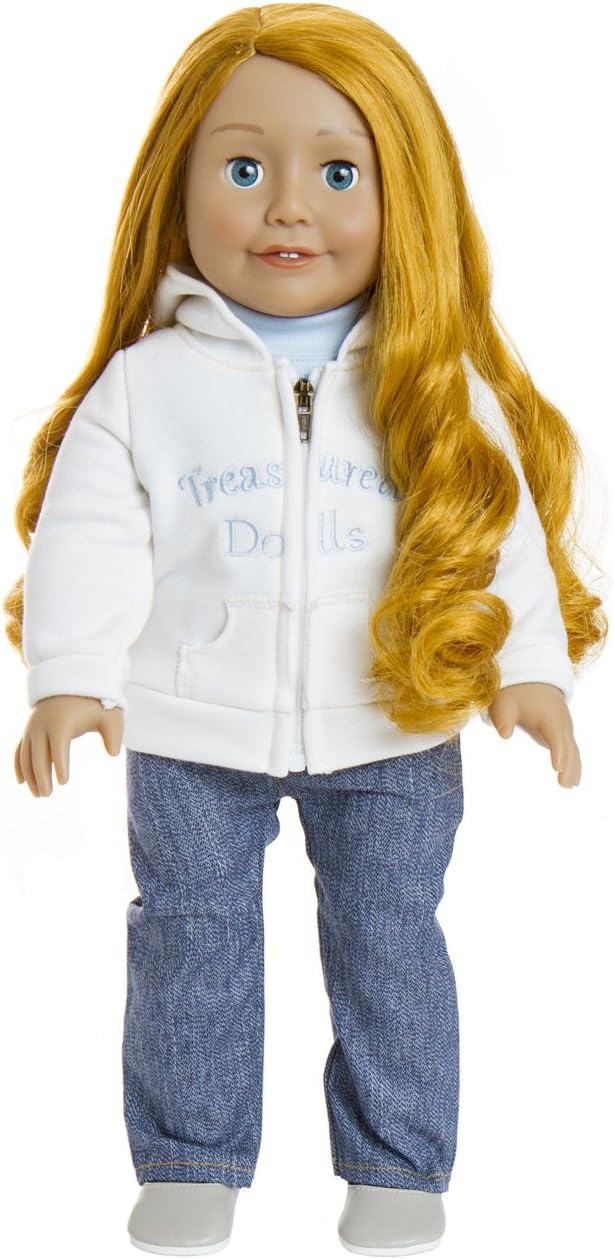 TREASURED DOLLS Niamh, 18 Inch Doll by her exclusive trendy hoodie and jeans