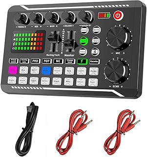 Podcast Microfon Sound Card Kit - Langlebiger Podcast -Mikrofon -Set, Streaming Gear | Premium Complete Streaming -Geräte, Hochleistungs -Mikrofon -Kit für -Aufnahme singender PC -Computer